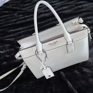 Kate Spade White Satchel with Sophisticated Design